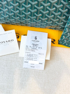 💚 NEW! 2025 GOYARD Saint Louis GM Canvas Leather Tote Bag / Green