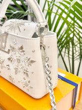 Load image into Gallery viewer, LOUIS VUITTON 2024 - LIMITED EDITION - Capucines Mini Ski Snowflake Satchel Bag
