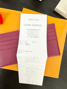 LOUIS VUITTON 2022 Coated Canvas Card Holder - Fuchsia