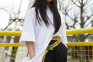 Off-White Unisex Yellow Industrial Belt - One Size