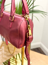 Load image into Gallery viewer, SAINT LAURENT Metallic Pink Mini Duffle Bag
