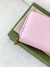 Load image into Gallery viewer, GUCCI Double G Zip Around Long Wallet with Bamboo / Pink

