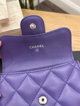Load image into Gallery viewer, CHANEL Classic Quilted Flap Card Holder - Purple
