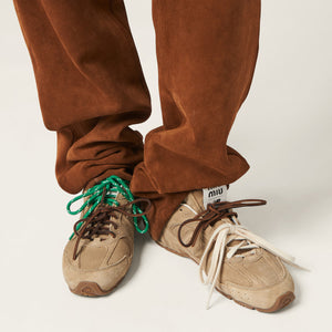 New Balance X Miu Miu Women’s 530 SL Suede Sneakers in Ecru / EU 38