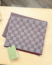 Load image into Gallery viewer, [SOLD] GUCCI 2023 GG Logo Wool Scarf in Burgundy
