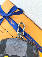 Load image into Gallery viewer, LOUIS VUITTON Monogram Eclipse LV Made Squared Pouch Bag Charm
