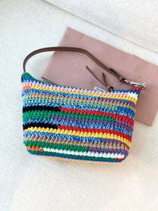 MIU MIU Multicolored Crochet Pouch Bag