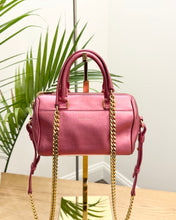 Load image into Gallery viewer, SAINT LAURENT Metallic Pink Mini Duffle Bag
