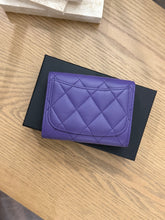 Load image into Gallery viewer, CHANEL Classic Quilted Flap Card Holder - Purple
