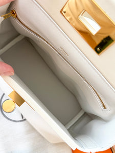 Hermès White Evercolor and Nata Swift Mini 24/24 21 / Palladium Hardware / 2022