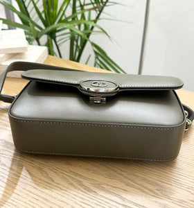 GUCCI Petite GG Mini Shoulder Bag in Brown Leather