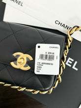 Load image into Gallery viewer, ▪️SOLD▪️CHANEL 2021 Calfskin Quilted Mini Framing Chain Crossbody Bag in Black
