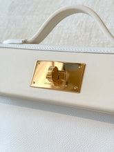 Load image into Gallery viewer, Hermès White Evercolor and Nata Swift Mini 24/24 21 / Palladium Hardware / 2022
