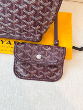 Load image into Gallery viewer, 💛 NEW! 2025 GOYARD Anjou Canvas Leather Reversible Mini Tote Bag / Burgundy
