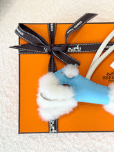 Load image into Gallery viewer, Hermès 2025 Milo &amp; Mouton Budy Bag Charm - Ecru/Céleste/Craie
