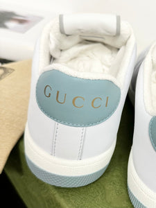 GUCCI 2024 Women’s Screener Sneaker in Light Blue - EU37.5