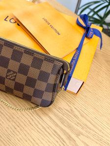 LOUIS VUITTON Damier Ebene Canvas Mini Pochette Accessoires