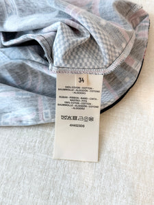 HERMES "Lettres Equestres" Drawstring Cotton Dress / EU34