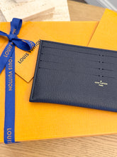 Load image into Gallery viewer, LOUIS VUITTON 2024 Empreinte Leather Credit Card Holder in Navy
