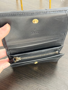 GUCCI GG Marmont Card Case Wallet in Black