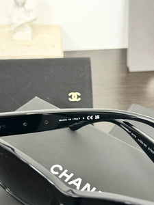 CHANEL Square Sunglasses in Black/Black Polarized