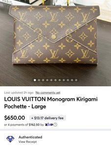 LOUIS VUITTON Monogram Kirigami Pochette - Large