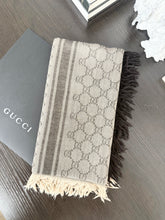 Load image into Gallery viewer, GUCCI GG Guccissima Monogram Surviee Square Shawl - 55&quot; x 55&quot; - Beige/Brown
