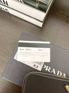 PRADA Prada Tessuto Nylon Zip Around Wallet in Black