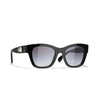 Load image into Gallery viewer, CHANEL Square Sunglasses in Black/Black Polarized
