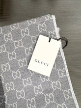 Load image into Gallery viewer, ▪️SOLD▪️GUCCI GG Unisex Wool Jacquard Knit Scarf - Grey
