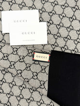 Load image into Gallery viewer, GUCCI GG Cotton Jacquard Scarf - Grey/Black
