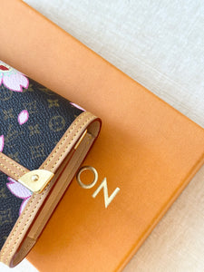 LOUIS VUITTON Takashi Murakami Cherry Blossom Monogram Long Wallet