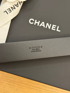 CHANEL Lambskin CC Chain Belt in Black - 85/34