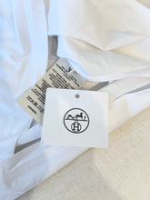 Load image into Gallery viewer, HERMES Embroidered Pocket Straight Dress in Plain Cotton Jersey / Blanc / EU36
