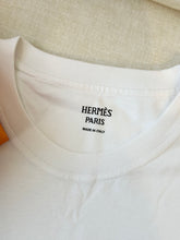 Load image into Gallery viewer, HERMES Embroidered Pocket Straight Dress in Plain Cotton Jersey / Blanc / EU36
