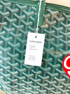 💚 NEW! 2025 GOYARD Saint Louis GM Canvas Leather Tote Bag / Green