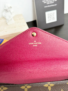 LOUIS VUITTON Monogram Josephine Wallet in Fuchsia