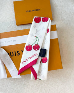 LOUIS VUITTON LV x TM Takashi Murakami Monogram Cerise Bandeau / White