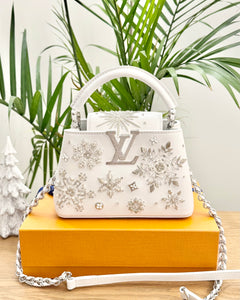 LOUIS VUITTON 2024 - LIMITED EDITION - Capucines Mini Ski Snowflake Satchel Bag