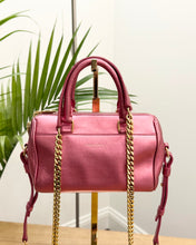 Load image into Gallery viewer, SAINT LAURENT Metallic Pink Mini Duffle Bag
