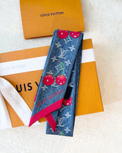 Load image into Gallery viewer, LOUIS VUITTON LV x TM Takashi Murakami Monogram Cherry  Denim Cerise Bandeau
