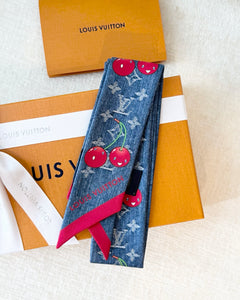 LOUIS VUITTON LV x TM Takashi Murakami Monogram Cherry  Denim Cerise Bandeau