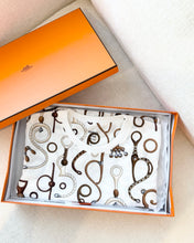 Load image into Gallery viewer, HERMES 2024 “Panoplie Tout Cuir” Cotton Straight Dress / Blanc Naturel / EU 34
