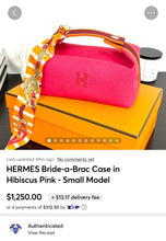 Load image into Gallery viewer, HERMES Bride-a-Brac Case in Hibiscus Pink - Small Model
