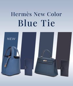 HERMES 2025 Evelyne TPM 16 Clemence Leather Amazone Bag / Bleu Tie / PHW