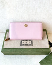Load image into Gallery viewer, GUCCI Double G Zip Around Long Wallet with Bamboo / Pink
