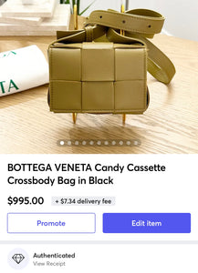 BOTTEGA VENETA Candy Cassette Crossbody Bag in Brown