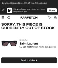 Load image into Gallery viewer, SAINT LAURENT SL 556 Rectangle-Frame Sunglasses
