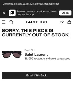 SAINT LAURENT SL 556 Rectangle-Frame Sunglasses