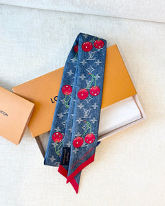 LOUIS VUITTON LV x TM Takashi Murakami Monogram Cherry  Denim Cerise Bandeau